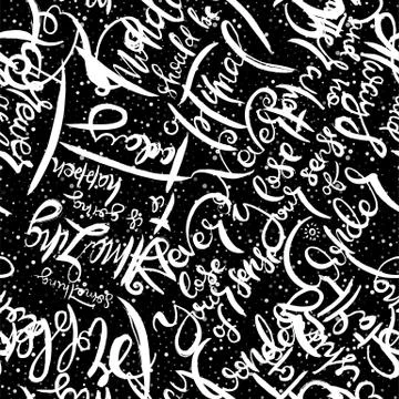 Graffiti background seamless pattern. Hand style tagging Stock Illustration