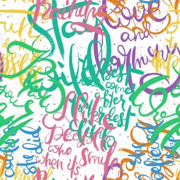 Graffiti background seamless pattern. Hand style tagging Stock Illustration