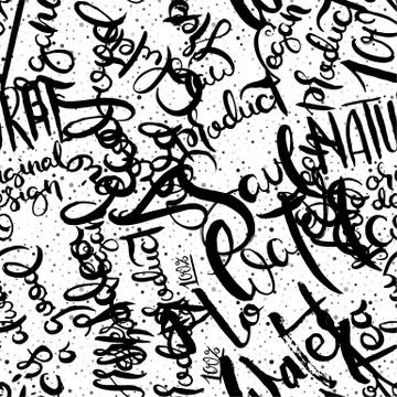 Graffiti background seamless pattern. Hand style tagging Illustrazione stock