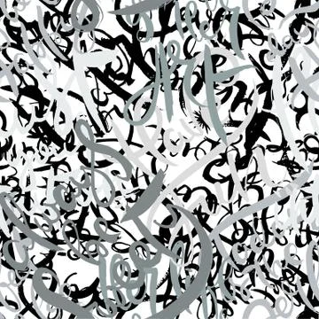 Graffiti background seamless pattern. Hand style tagging Stock Illustration