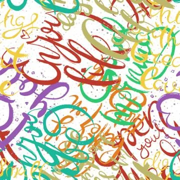 Graffiti background seamless pattern. Hand style tagging Stock Illustration