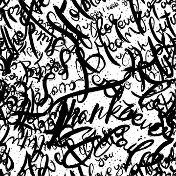 Graffiti background seamless pattern. Hand style tagging Stock Illustration