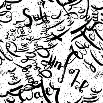 Graffiti background seamless pattern. Hand style tagging Stock Illustration