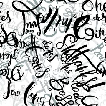 Graffiti background seamless pattern. Hand style tagging Stock Illustration