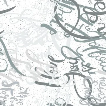 Graffiti background seamless pattern. Hand style tagging Stock Illustration