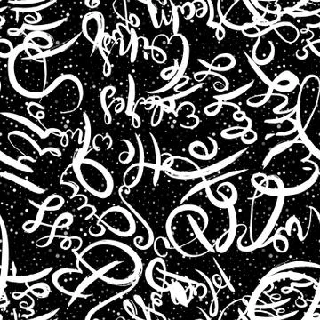 Graffiti background seamless pattern. Hand style tagging Stock Illustration