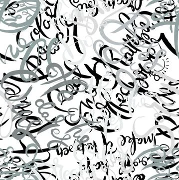 Graffiti background seamless pattern. Hand style tagging 스톡 일러스트