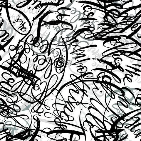 Graffiti background seamless pattern. Hand style tagging Stock Illustration