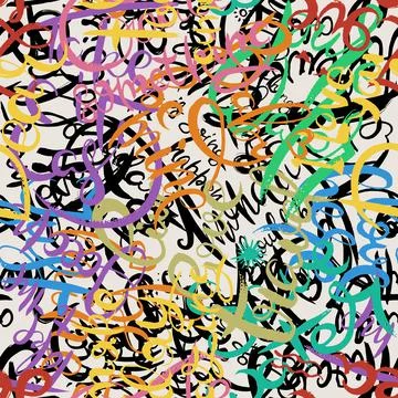 Graffiti background seamless pattern. Hand style tagging Stockillustratie