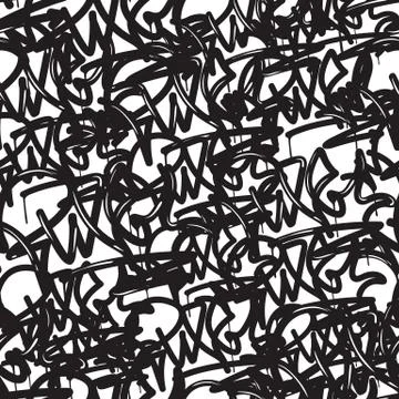 Graffiti background seamless pattern Stock Illustration