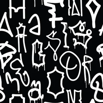 Graffiti background seamless pattern Stock Illustration