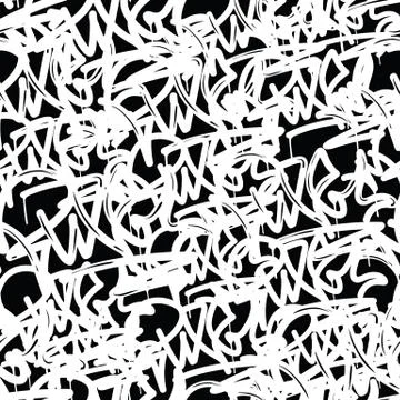 Graffiti background seamless pattern Illustrazione stock