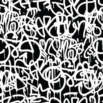 Graffiti background seamless pattern Illustrazione stock