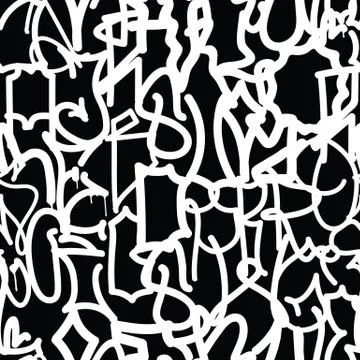 Graffiti background seamless pattern Stock Illustration