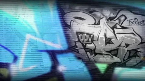 Graffiti Between Tunnels Stock-Footage 84082756