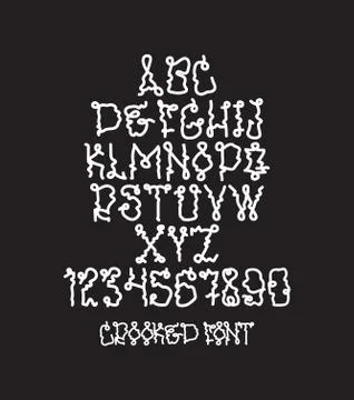 Graffiti bold font Stockillustratie