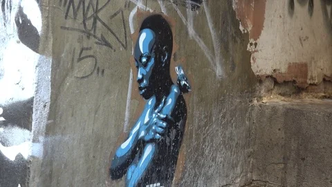 Graffiti brick lane Stock Footage 72214717