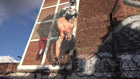 Graffiti brick lane Stock Footage 72214779