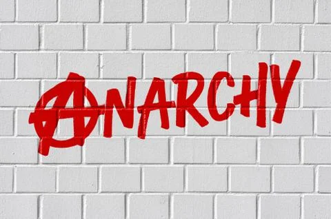 Graffiti on a brick wall - Anarchy Stock Photos