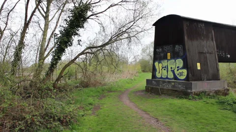 Graffiti bridge pan 库存影片 34605892