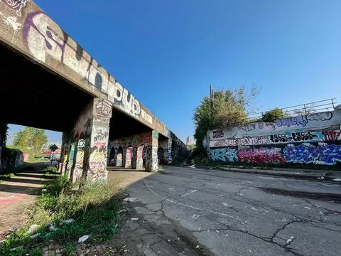 The Graffiti Bridge Stock Photos