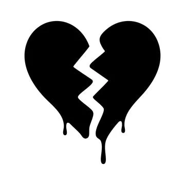 Graffiti broken heart icon Stock Illustration