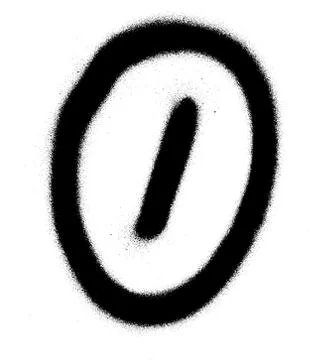 Graffiti Bubble Font O in black on white Stock Illustration
