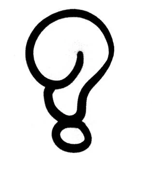 Graffiti Bubble question mark in black on white Stock Illustration