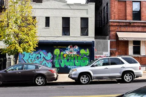 Graffiti on Building 스톡 사진