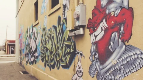 Graffiti Bus Video stock 85474540