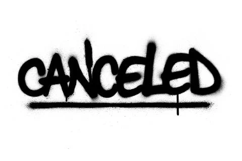 Graffiti canceled word sprayed in black over white Stock Illustration