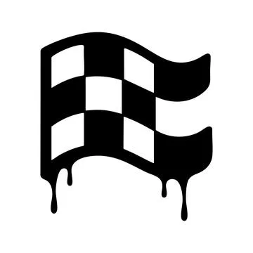 Graffiti checkered flag icon 스톡 일러스트