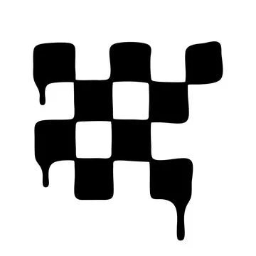 Graffiti checkered flag icon 스톡 일러스트