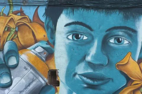 Graffiti of a child Stock Photos