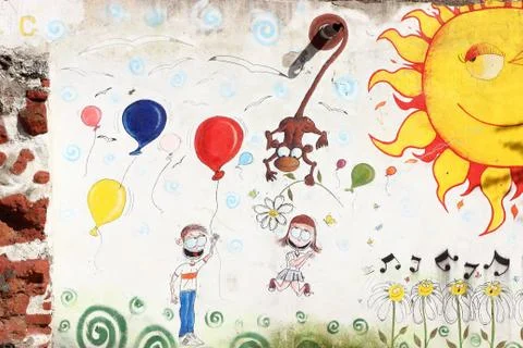 Graffiti for children Stock-Fotos