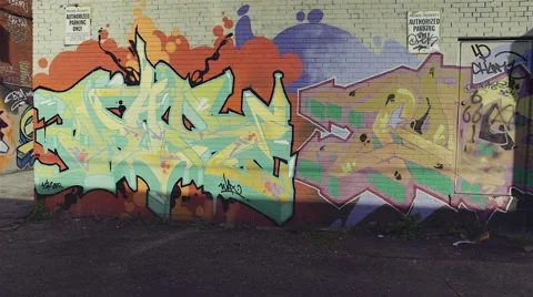 Graffiti in the city Video stock 44750633