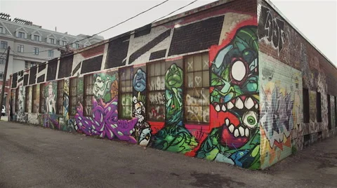 Graffiti in the city Stock Footage 44751089
