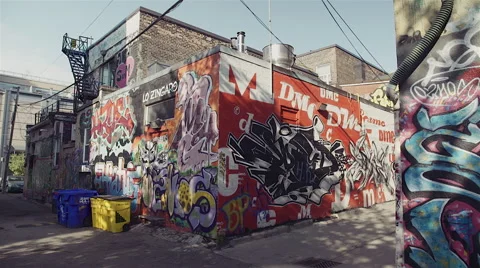 Graffiti in the city Stock Footage 44751100