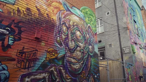 Graffiti in the city Stock Footage 44751135