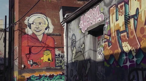 Graffiti in the city Video stock 44751370