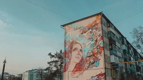 Graffiti in the city Stock Footage 73070884