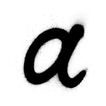 Graffiti classic a font sprayed in black over white Stock Illustration