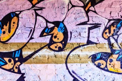 Graffiti closeup Stock Photos