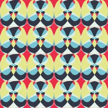 Graffiti colored polygons seamless pattern Stock Illustration