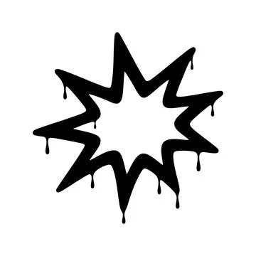 Graffiti comic explosion burst icon Stock Illustration