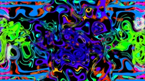 Graffiti Like Composition Of Colorful Lines Moving In A Psychedelic Way Stock Footage 116554291