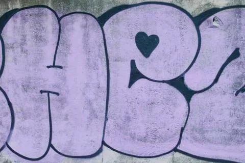 Graffiti on a concrete wall texture Stock Photos