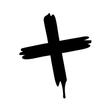 Graffiti cross mark icon 库存插图
