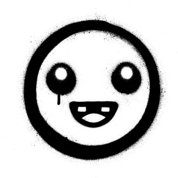 Graffiti cute icon sprayed in black over white Stock Illustration