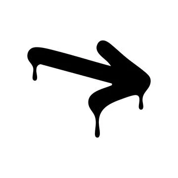 Graffiti dripping arrow icon Stock Illustration